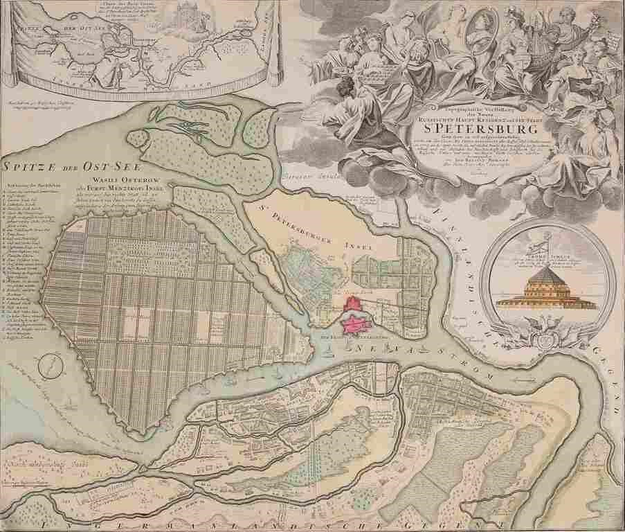 Johann Baptist Homann Map St. Petersburg