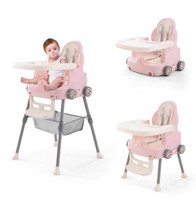 "Used" Zhejiang Dameng 3in1 Baby High Chair, Pink