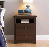 "As Is" Prepac's Fremont 2 Drawer Nightstand: