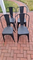 4 steel patio chairs