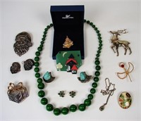 Vintage Christmas Themed Costume Jewelry