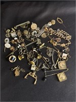 Group of antique Victorian scrap pieces some gold