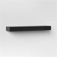 24 Floating Light Wood Shelf Black - Threshold