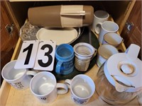 Various Mugs ~ Coffee Pot ~ Thermos ~ Plastic