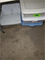 4 X'S BID STORAGE CONTAINERS W/ LIDS