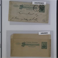 US Stamps Mint Postal Stationery 3 1880s items