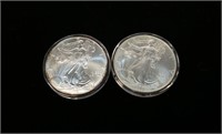 2-1996 American Silver Eagles, uncirculated