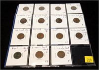 Lot, early Lincoln wheat cents, 15 pcs 1911-1930