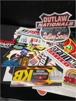 Car racing stickers, emblems