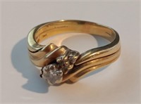 14k Gold Ring With Diamond 6 Grams