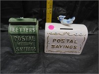 Vintage Ceramic Post Box & Mail Box Banks