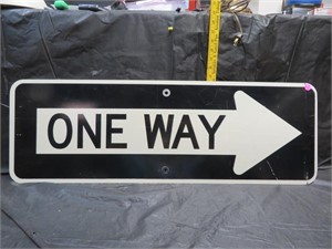 NO SHIPPING - One Way Road Sign 36" x 12"