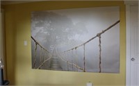 X LARGE Island Rope Bridge Canvas on Print Walkway