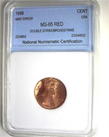 1999 Error Cent NNC MS65 RD