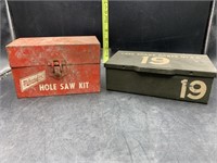 2 metal containers