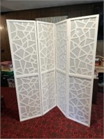 White room divider, 6 foot tall 58 inches wide
