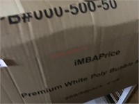 BOX OF WHITE BUBBLE SHIPPING BAGS BOX OF WHITE BUB