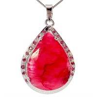 22 Carat Ruby Pendant Sterling Silver