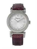 Salvatore Ferragamo Fp1 Silver Dial Ss Watch 31mm