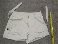 Jeanology Collection Beige Mini Shorts #HB36