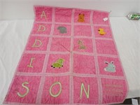 Baby quilt, Animals