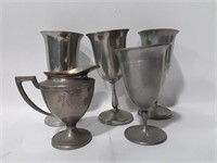 Lot of 5 Pewter Pieces