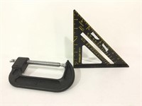 Measure square and 4" clamp