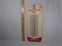 Royal Crown Cola Metal Thermometer 26"x10"