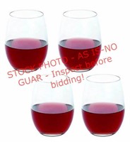 4-pack Threshold crystal stemless wine glasses