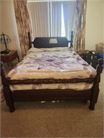 Full size wood bed