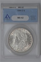1884-O Morgan Silver Dollar ANACS MS62