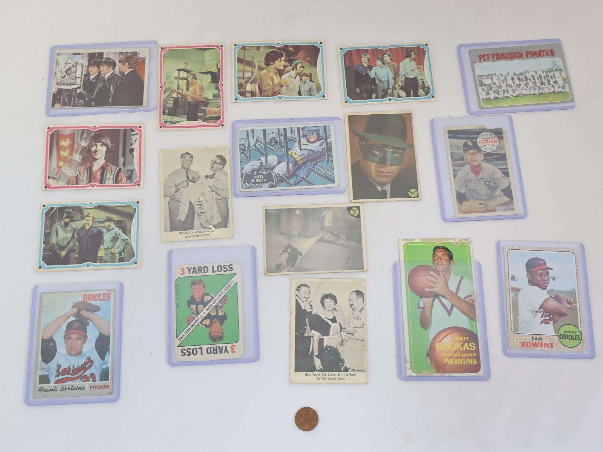 17x 60's Collector's Cards-Monkees, Sports, Batman