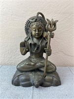 Brass Lord Shiva 8in Ritual Statue