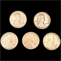 (5) Wheat Cents ((2) 1911-D, 1920-S, 1925,