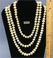 Approx. 56" strand of white fresh water pearls
