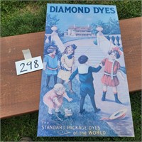 Diamond Dyes Metal Advertising Sign- Reproduction