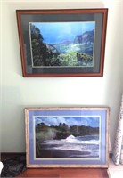 2 framed beach scenes