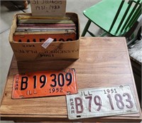 APPROX. 31 ILLINOIS LICENSE PLATES 1951-1983