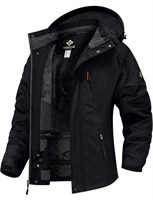 W4640  GEMYSE Ski Winter Jacket, Black, Small