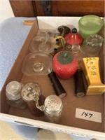 Misc glass and metal wares