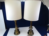 Pair of Stiffel  Traditional Brass Lamps