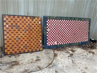 2 vintage game boards 4 x 8 and 4 x 4