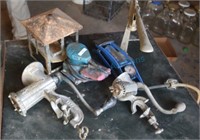 Bottle capper, meat grinder, sanders etc.