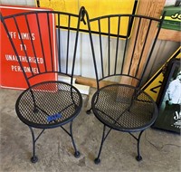 (2) WROUGHT IRON CHAIRS