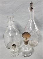 Early Bottles & Whale Oil Lamps