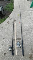 Fishing rod and reels,  lot of two pieces