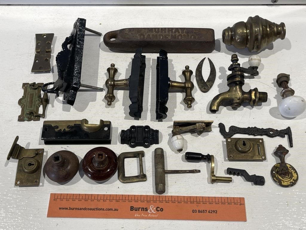 Assorted Vintage Door Hardware, Weight Etc.