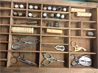 Antique Sewing Collection and Silver Thimbles