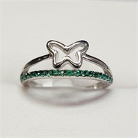 $2700 14K  Emerald(0.3ct) Ring