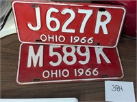 1966 Ohio License Plates